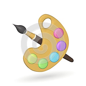 painting kit isolated 3d icon. painting kit 3d illustration