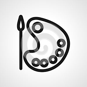Painting kit line icon. painting kit linear outline icon