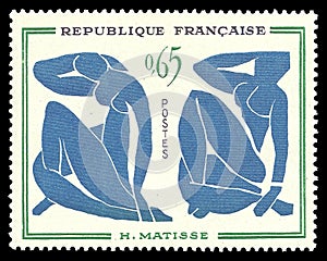 Painting Les nus bleus by Matisse