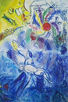 Painting by Marc Chagall, Marc Chagall Museum, Nice, France