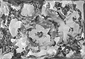 Painting, Modern Art contemporary. gray black and white gradient, gouache acrylic paint, abstract texture hand drawn background