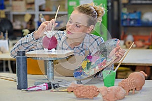 Painting the molded sheep