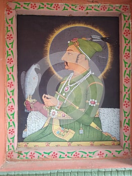 Painting of Mughal emperor shahjahan