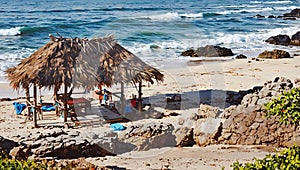 palapa on the beach
