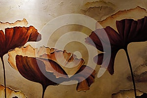 Painting poppies with artificial light