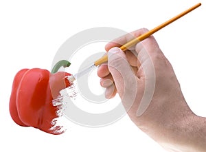 Painting red pepper