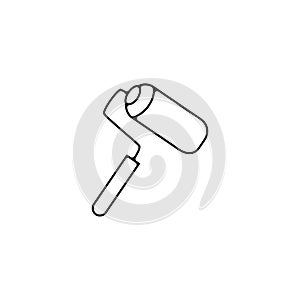 painting roller thin line icon. painting roller linear outline icon