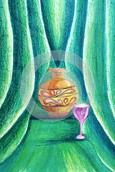 Painting.sketch.oil painting.Color and tone.Watercolor.Pastel.still life painting.