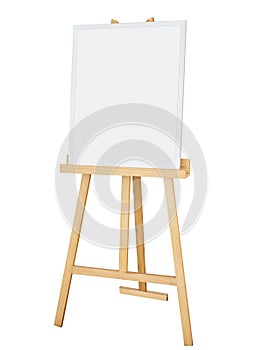 Painting stand wooden easel with blank canvas poster sign board