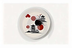 painting in the style of Japanese minimalism