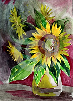 Painting sunflower