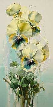 Sirôtka kvety vibrujúci olej maľovanie zložitý 