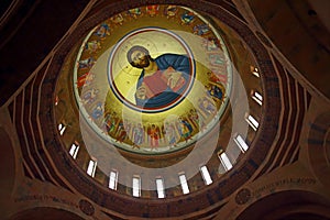 Painting On The temple of Saint Hovhannes church in Abovyan city