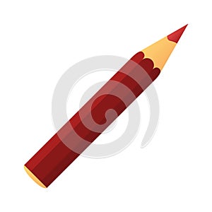 Painting tool red grease pencil cartoon illustration