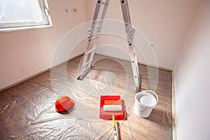 Painting Tools in an Empty Room
