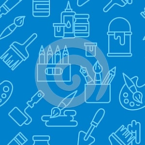 Painting tools icons pattern