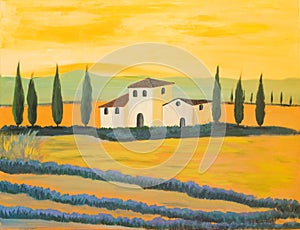 Painting of a Tuscan Landscape