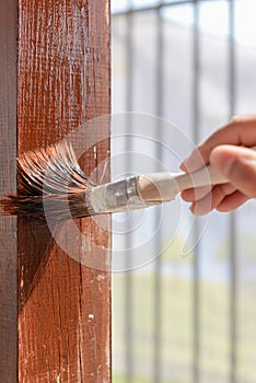 Painting & Varnishing a Fence