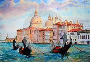 Painting of Venice Italy photo