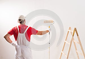 Painting Wall With Roller