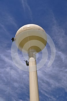 Painting a water tower