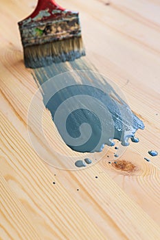 Painting of the wood background, focused on paint