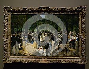 A painting by Ãâ°douard Manet in the National Gallery in London