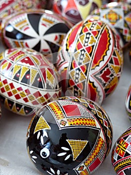 Paintings eggs of Moldovita in Roumanie