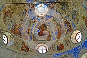 Paintings of subdome space. Church of the Fedorovsky icon of the Mother of God. Uglich, Yaroslavl region