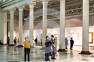 Paintings in White Hall of Pushkin State Museum