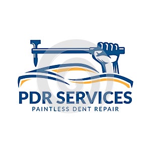 Paintless Dent Repair logo, PDR service logo, automotive company