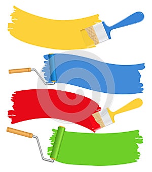 Paintrollers and brushes