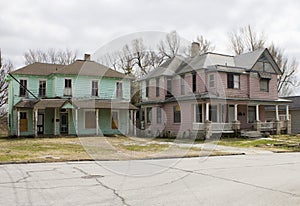 Pair of Abandoned Victorian Houses