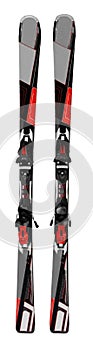 Pair of Black Skis - Isolated