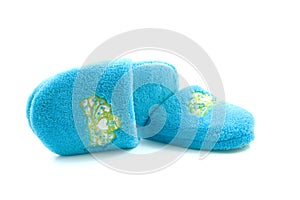 Pair of blue slippers for children