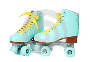 Pair of bright stylish roller skates photo