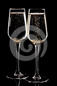 Pair of champagne glasses