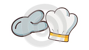 Pair of Chef Hats Icon Set, vector design Generative AI