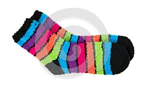 Pair of colorful thick fleece socks