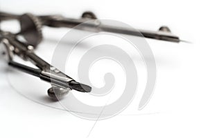 Pair of compasses macro photo