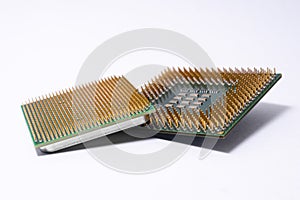 A pair of computer chips