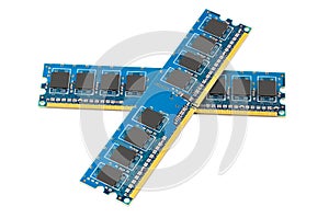 Pair of computer DDR memory modules photo