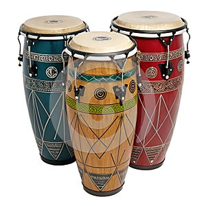 Pair of Congas Isolated on White Background