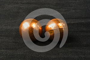 pair of copper Chinese balls Baoding