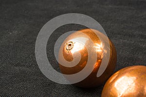 pair of copper Chinese balls Baoding