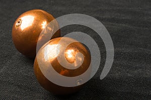 pair of copper Chinese balls Baoding