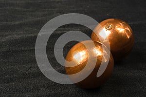 pair of copper Chinese balls Baoding