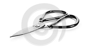 Pair of craft scissors on white