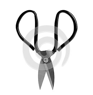 Pair of craft scissors on white
