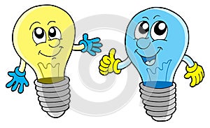 Pair of cute lightbulbs photo